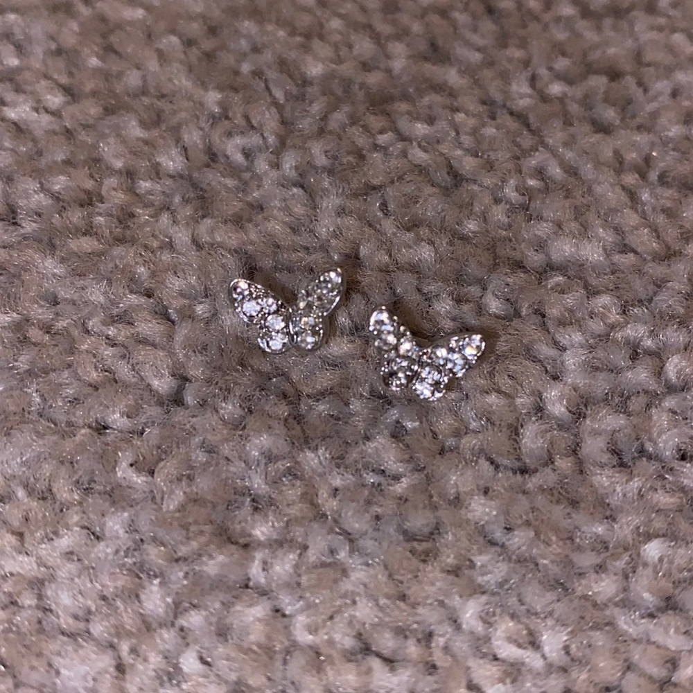 CRYSTAL BUTTERFLY EARRINGS